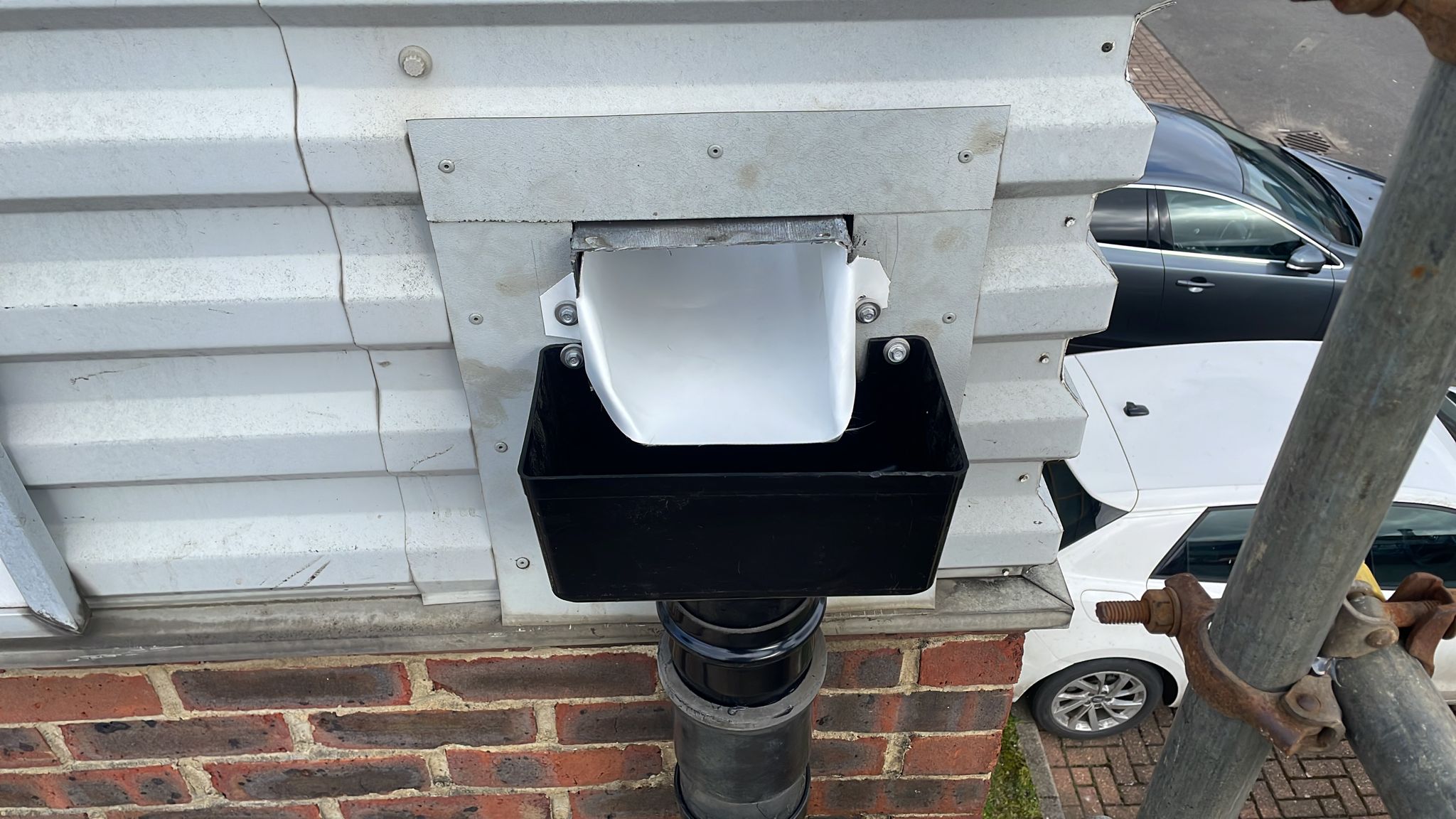 Gutter lining work to a office roof in Rochester, Kent
