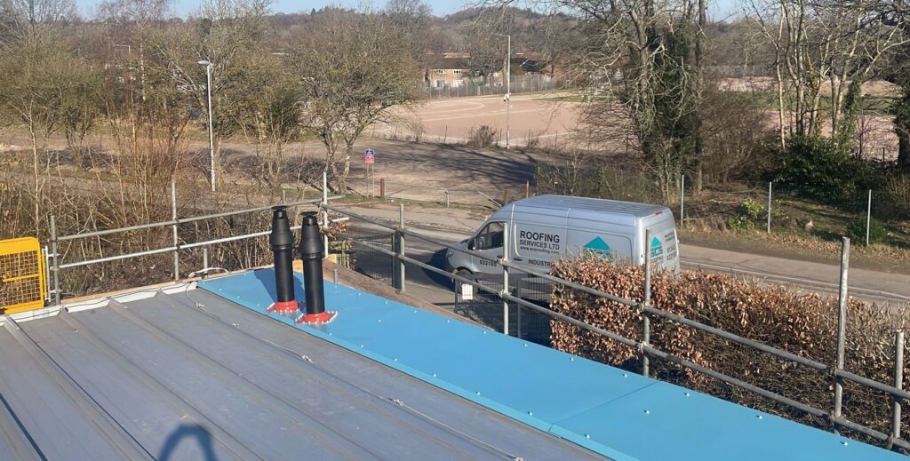 Roof repairs to a school in East Grinstead, West Sussex