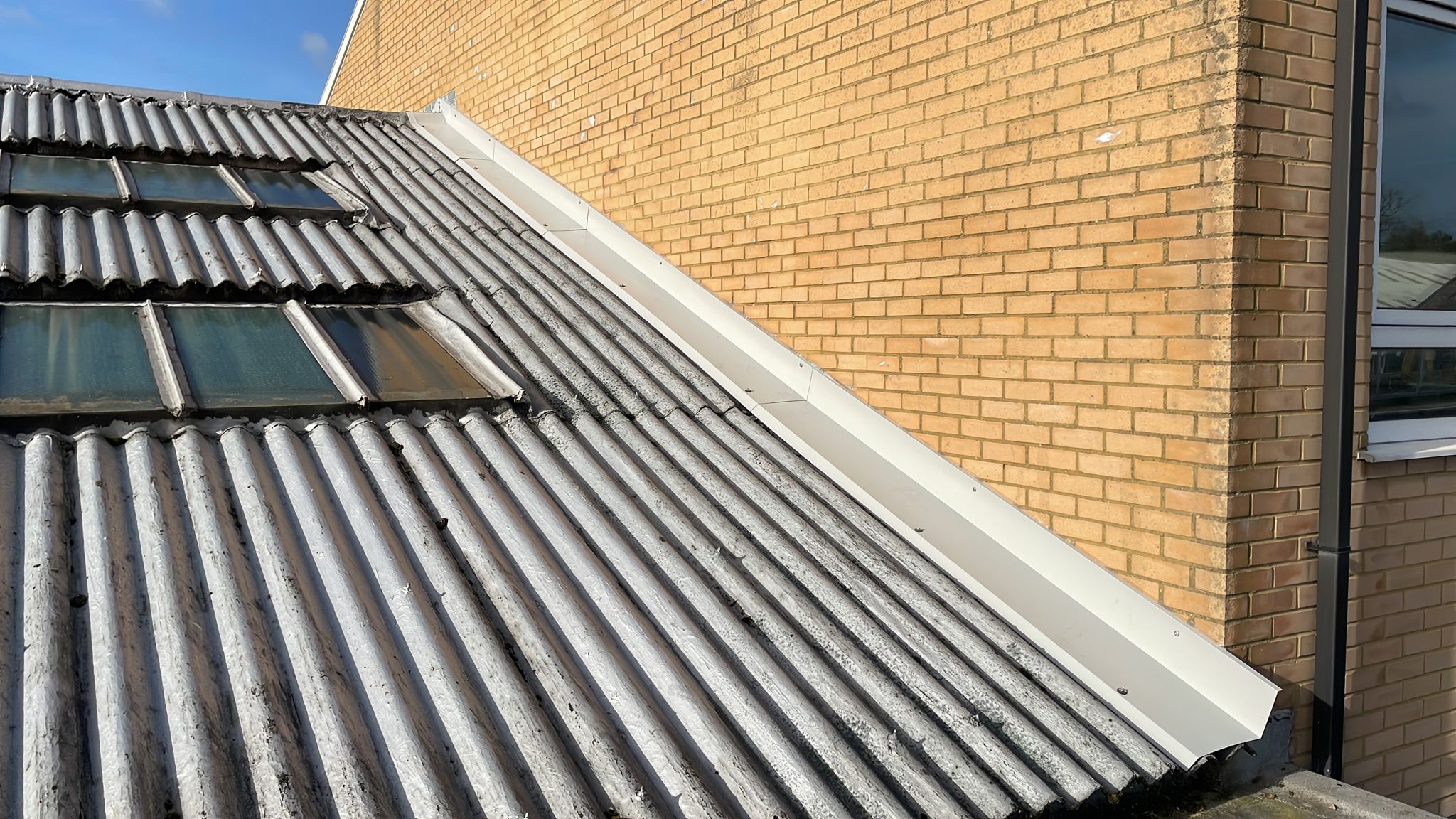 Roof works at a factory in Edenbridge Kent