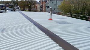 Over-roofing to an office and warehouse roof in Aldershot, Hampshire