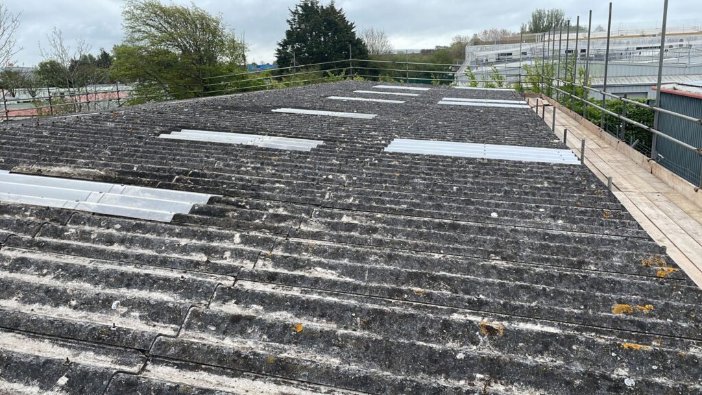 Warehouse roof in Bognor Regis, West Sussex