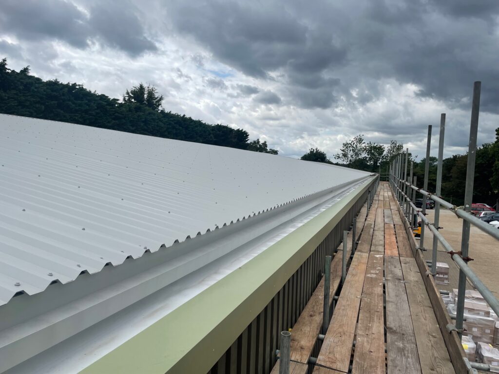 over-roofing to a warehouse roof in Partridge Green, Horsham, West Sussex