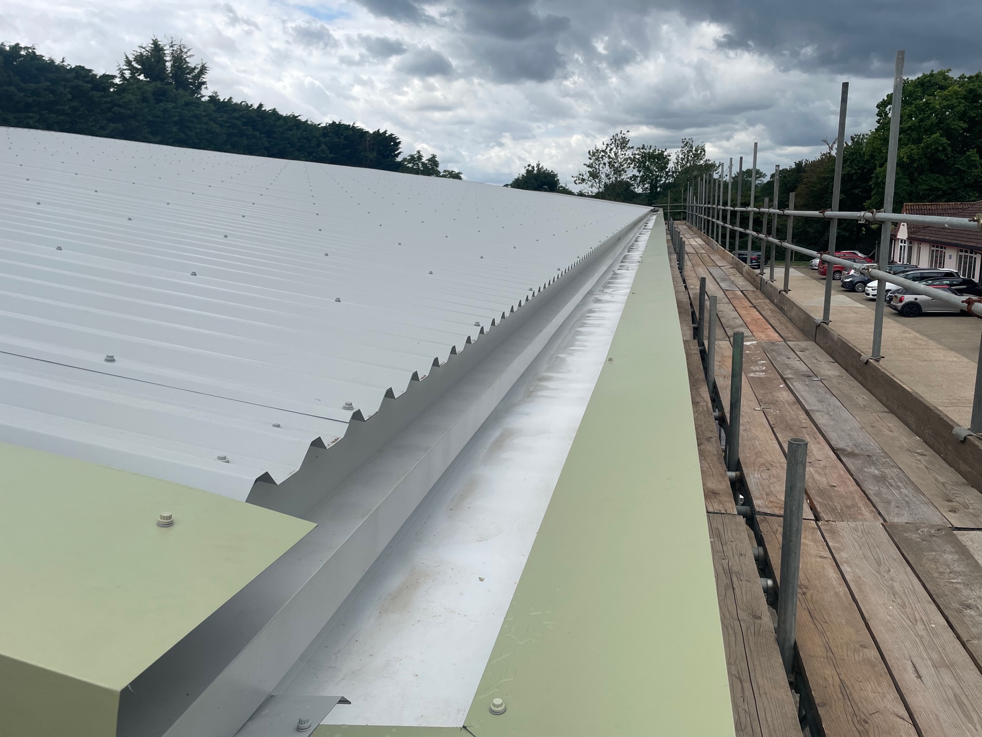 over-roofing to a warehouse roof in Partridge Green