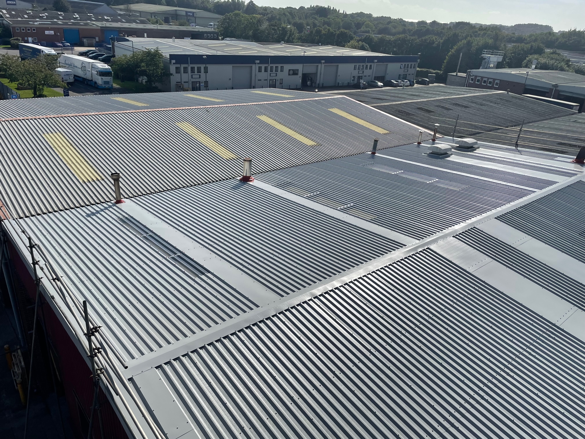over-roofing to a factory roof in Littlehampton