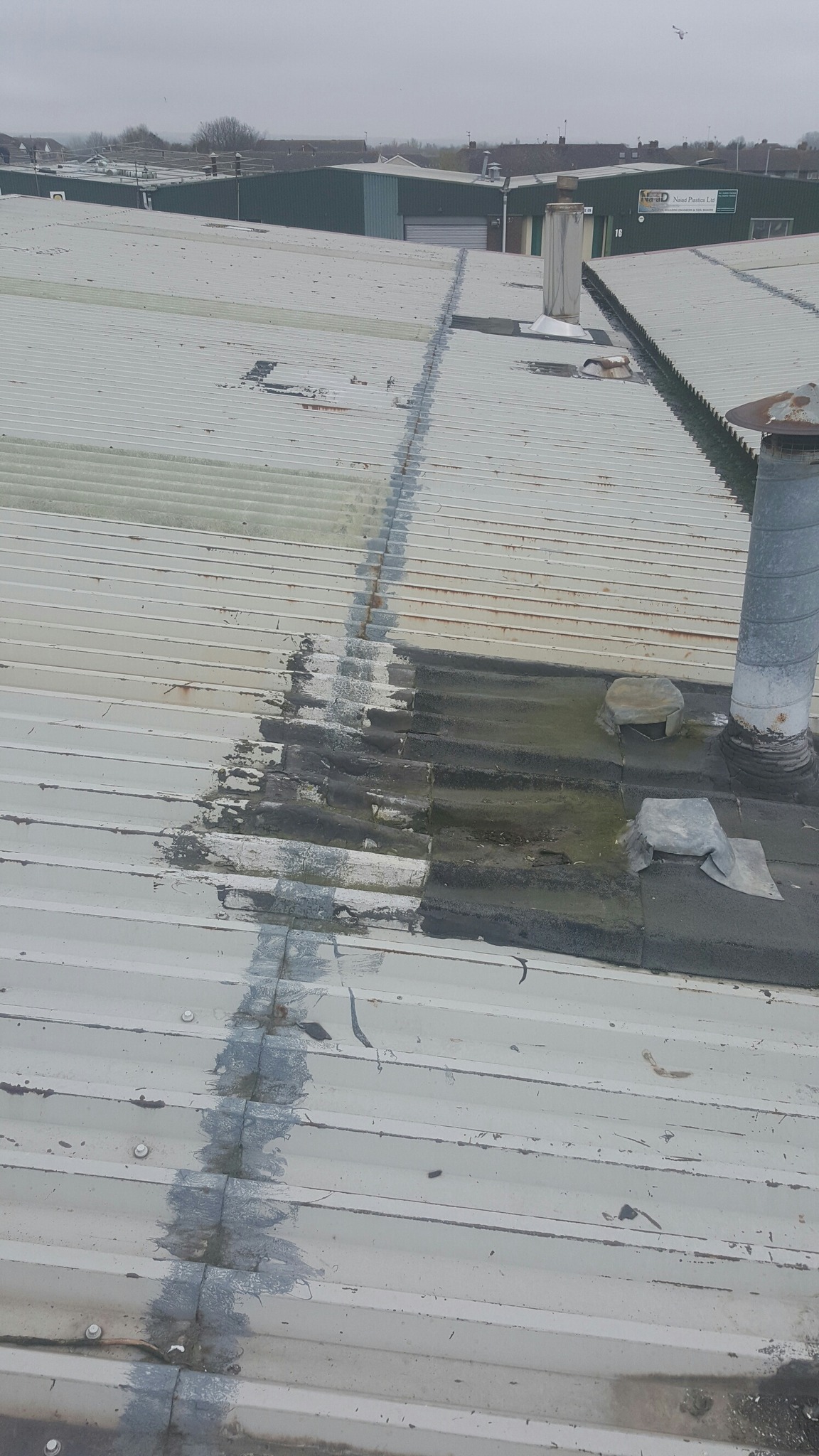 factory roof over roofing project in Littlehampton West Sussex