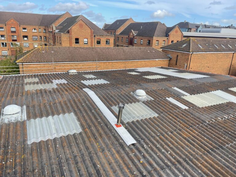 Roof repair works to a Warehouse and Office roof in Tonbridge, Kent