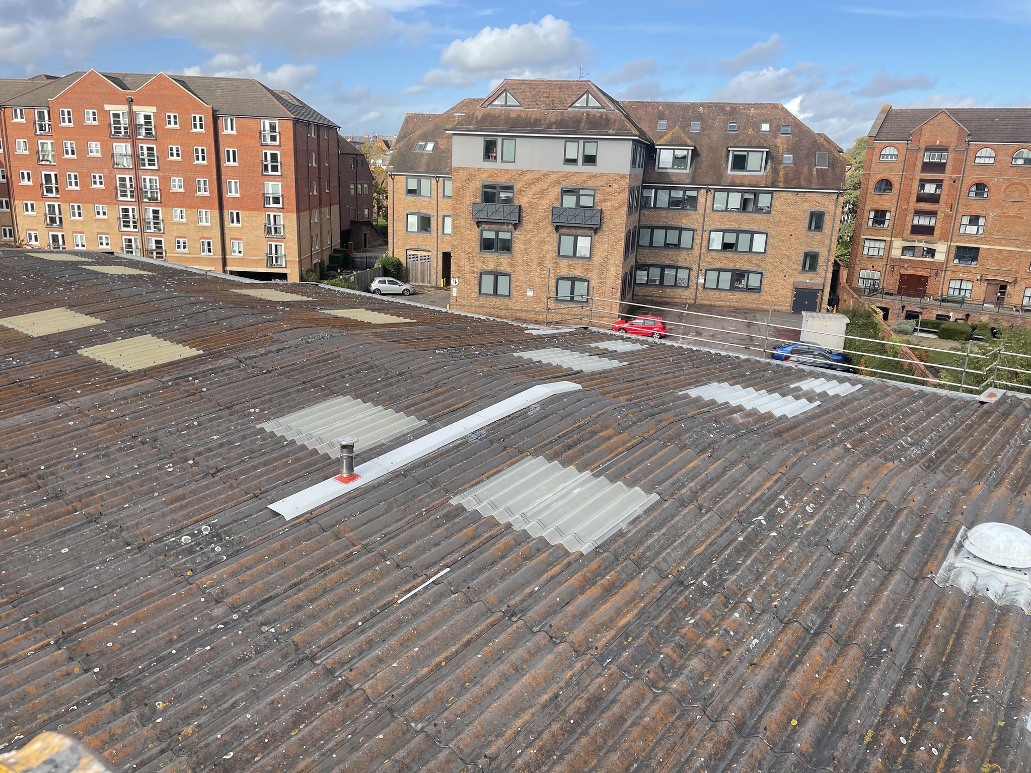 Roof repair works to a Factory and Office roof in Tonbridge, Kent