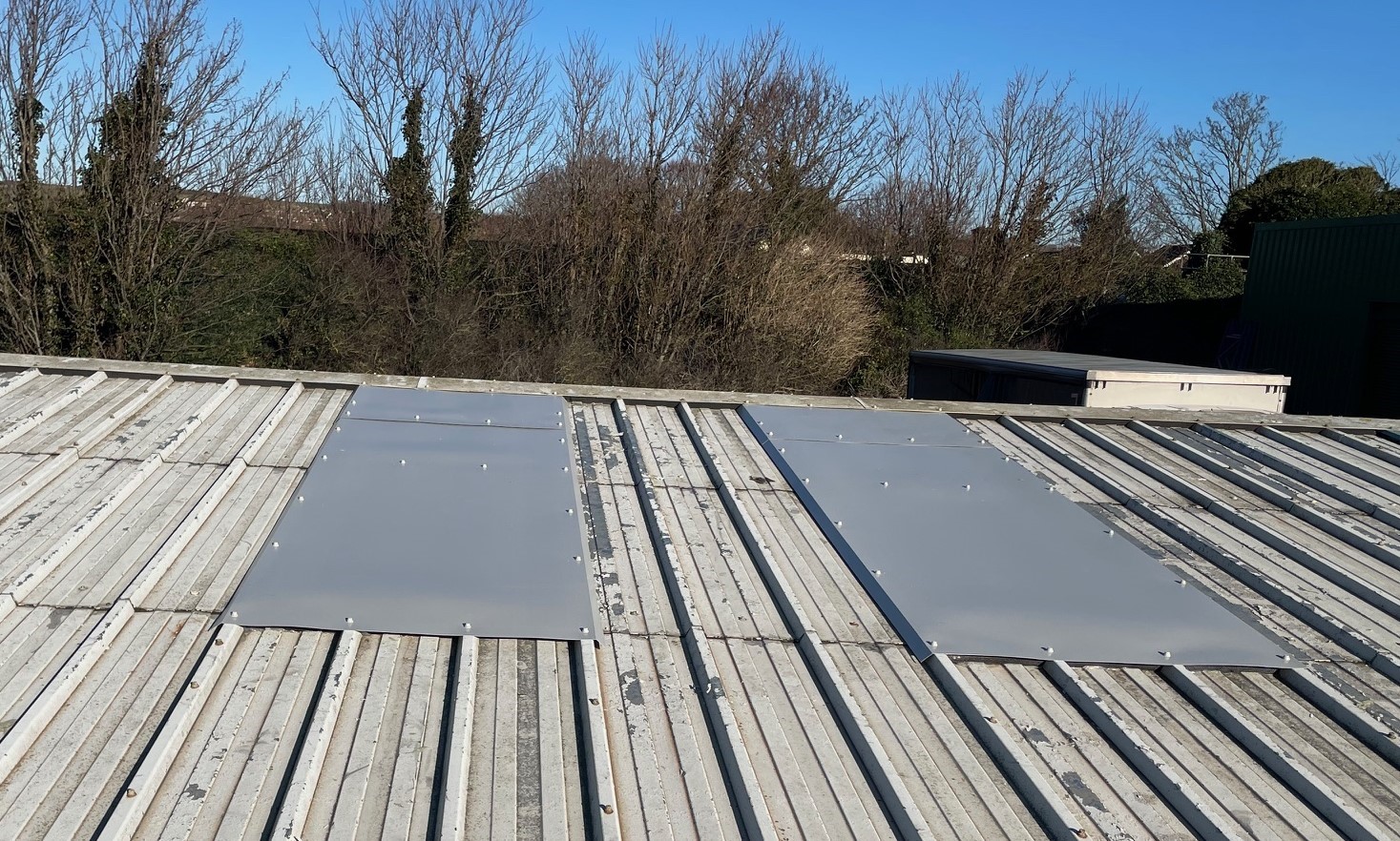 roofing repairs to a warehouse roofs in Southwick, West Sussex