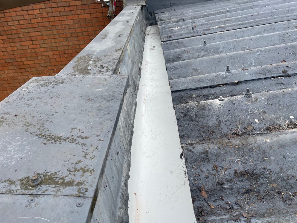 repairs to 2 no. gutters serving industrial Units in Westerham, Kent
