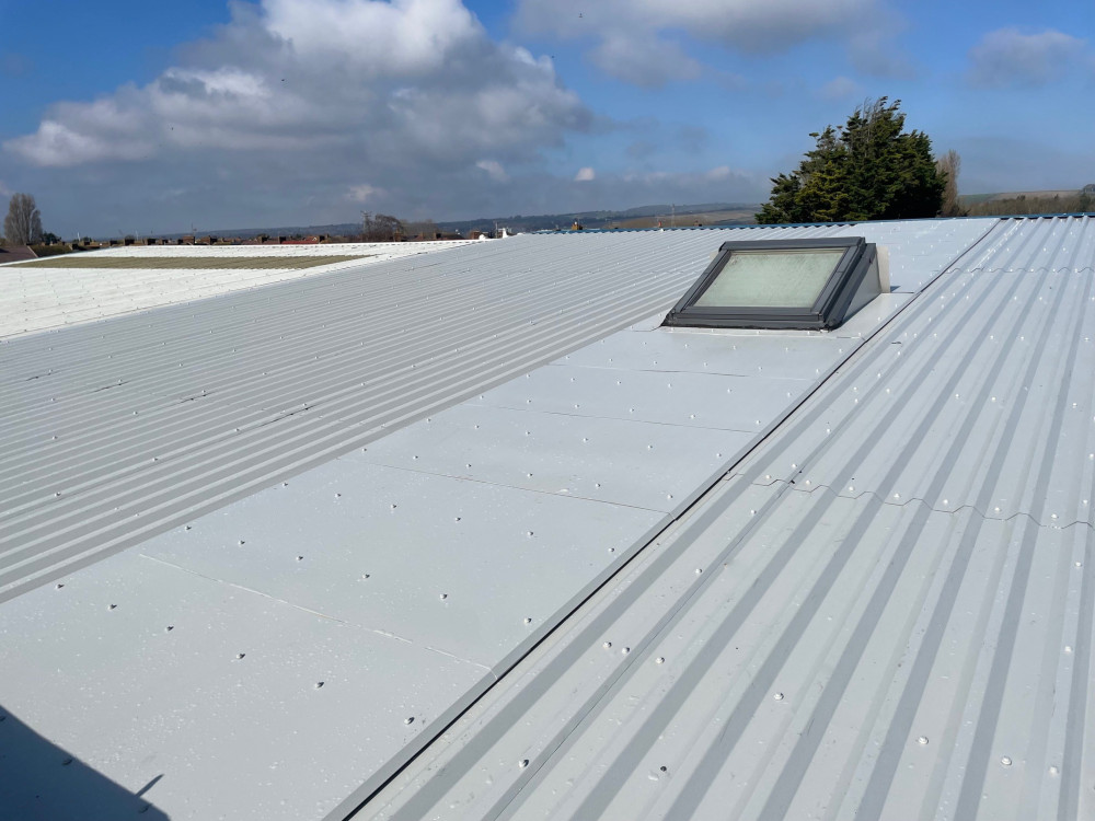 Over-roofing to a office roof in Worthing, West Sussex