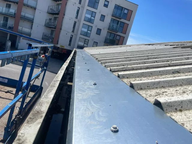 Repairs to a garage workshop roof in Shoreham, West Sussex