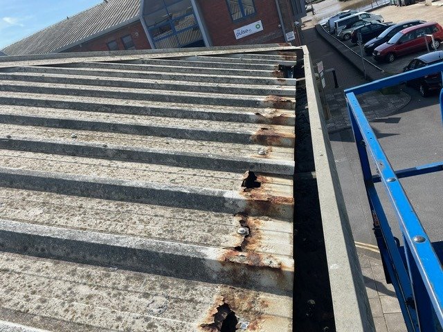Roof repairs to a garage workshop roof in Shoreham, West Sussex