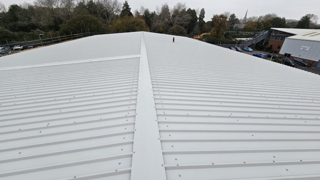 Over-roofing to an office and workshop roof in Chichester, West Sussex