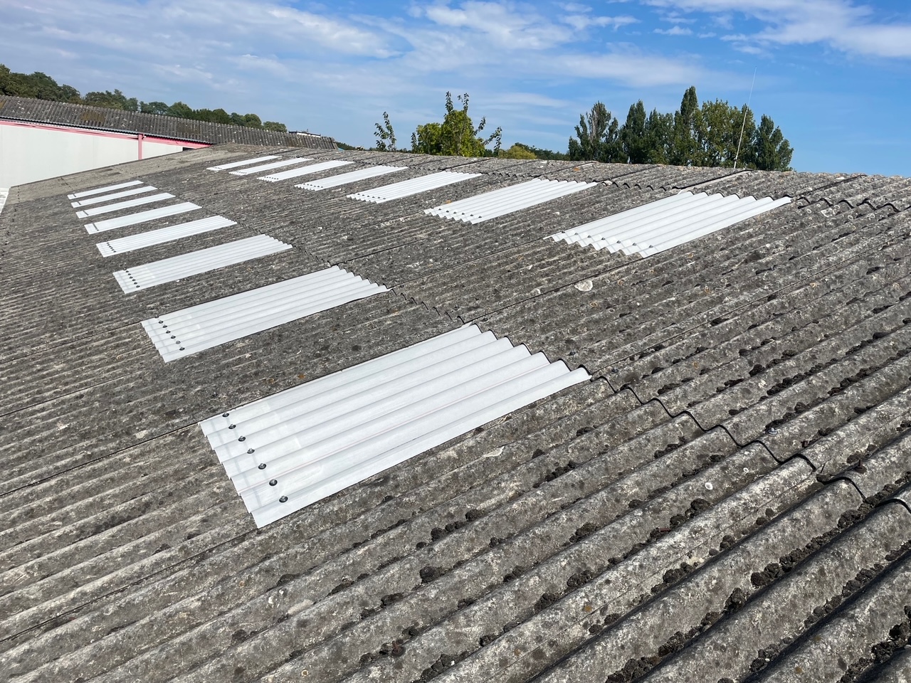 Rooflights repair to a Warehouse roof in Grays, Essex