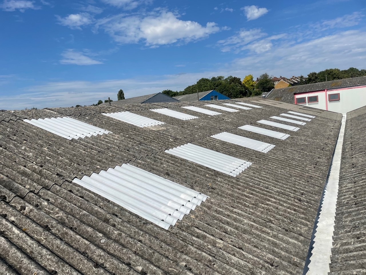 Rooflights replacement to a Warehouse roof in Grays, Essex