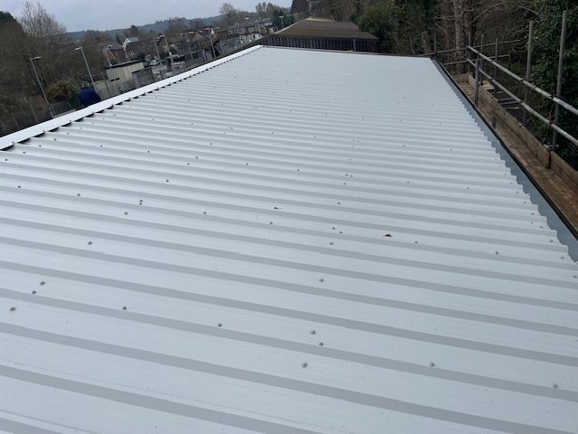 Over-roofing to a dance studio warehouse roof in Hampshire