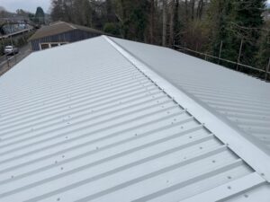 Over-roofing to a dance studio warehouse roof in Liss, Hampshire