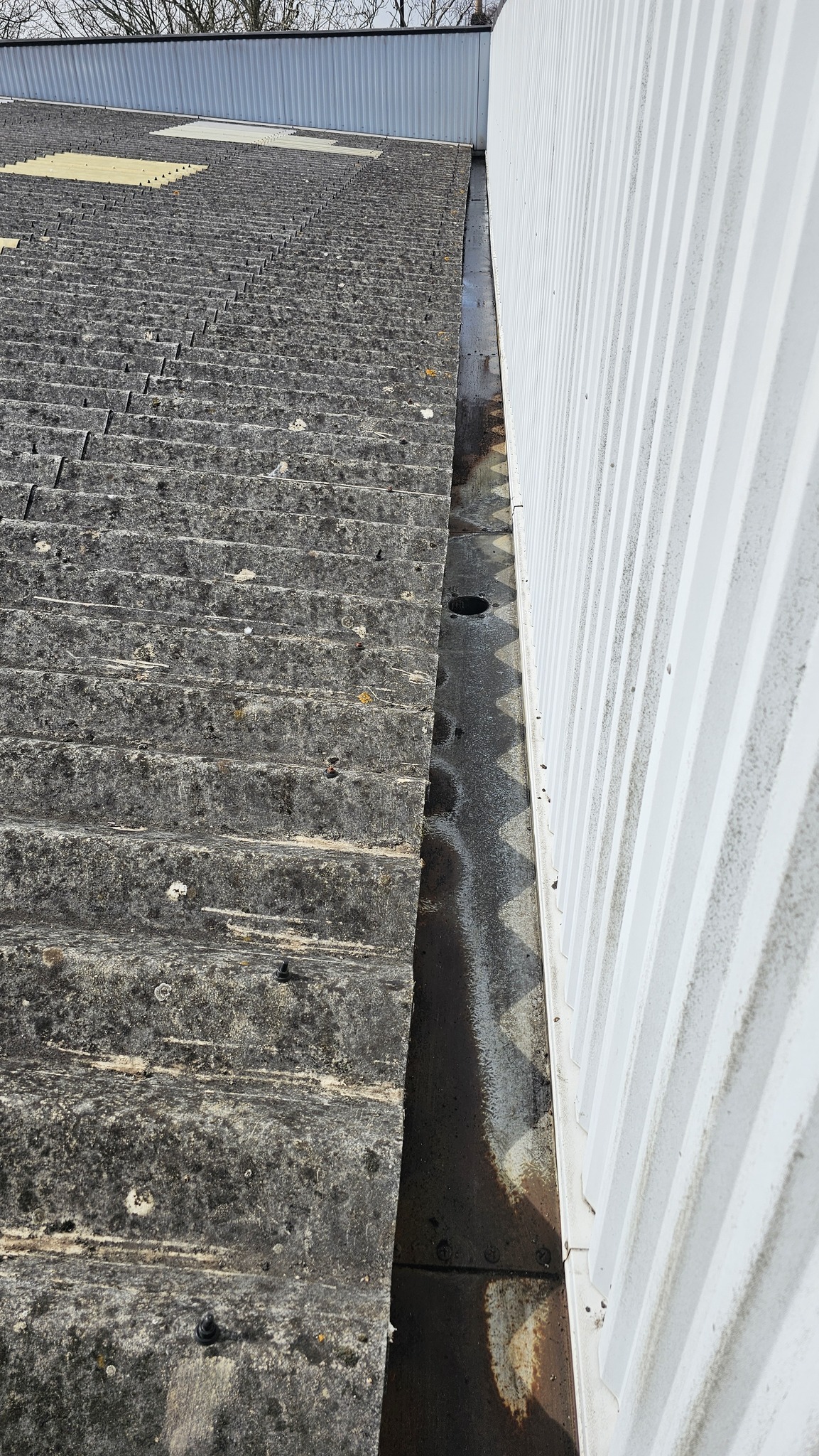 Gutter clearance to a factory and warehouse roof in Burgess Hill, West Sussex