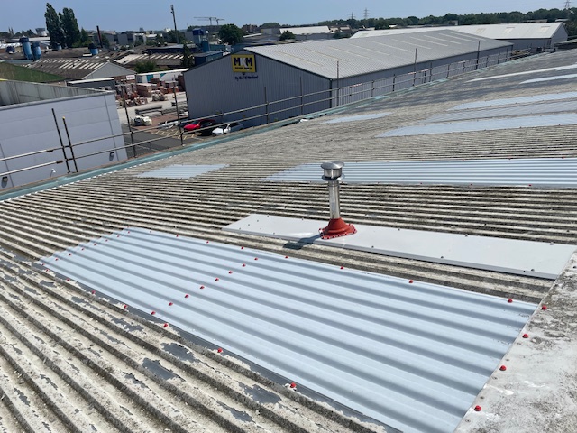 Rooflight repairs to a storage Unit roof in Ashford, Kent