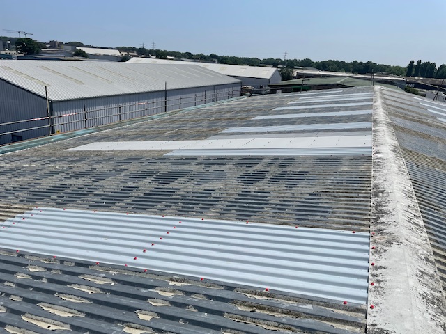 Rooflight repairs to a storage Unit roof in Kent