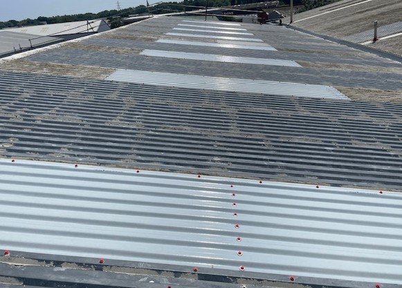Rooflight repairs to a storage Unit roof in Ashford