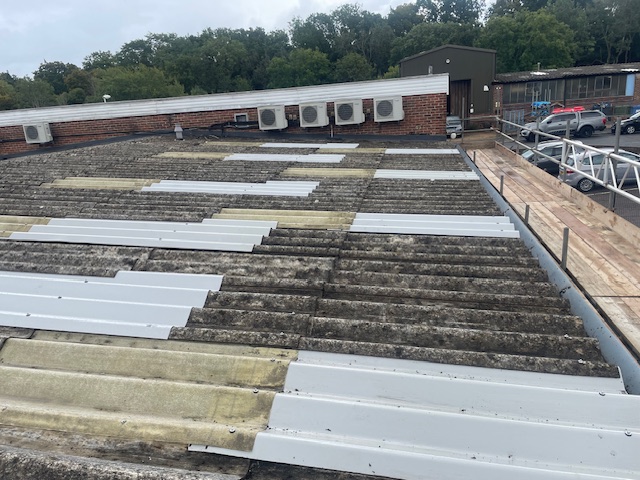 Facotry roof in East Grinstead, West Sussex leaking below rooflights