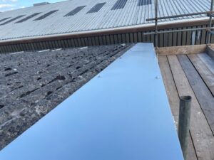 Leak repairs work to a warehouse in Totton, Southampton, Hampshire.