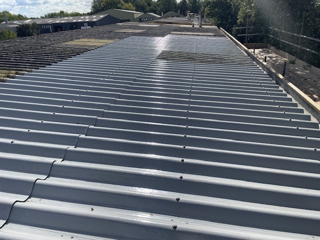 Numerous leaks in a Warehouse roof in East Peckham, Kent