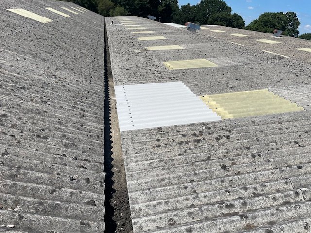 repairs to a commercial roof in Ash Vale, Aldershot, Hampshire