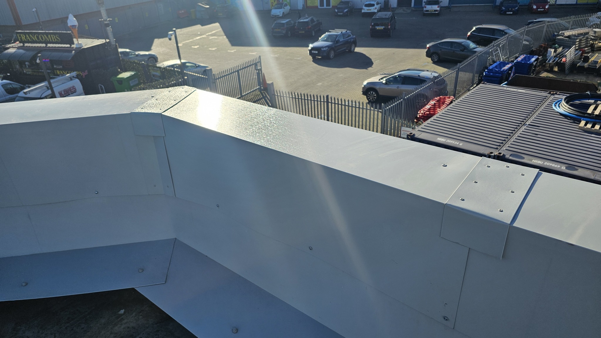 Repairs to a parapet wall on an office in Rochester, Kent