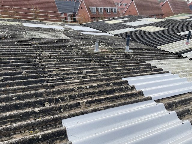 Leak prevention to a Warehouse roof in Burgess Hill, West Sussex