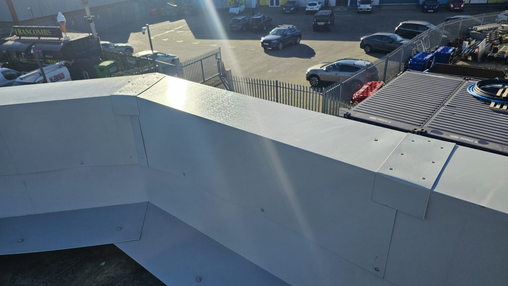 Repairs to a parapet wall on an office in Rochester, Kent