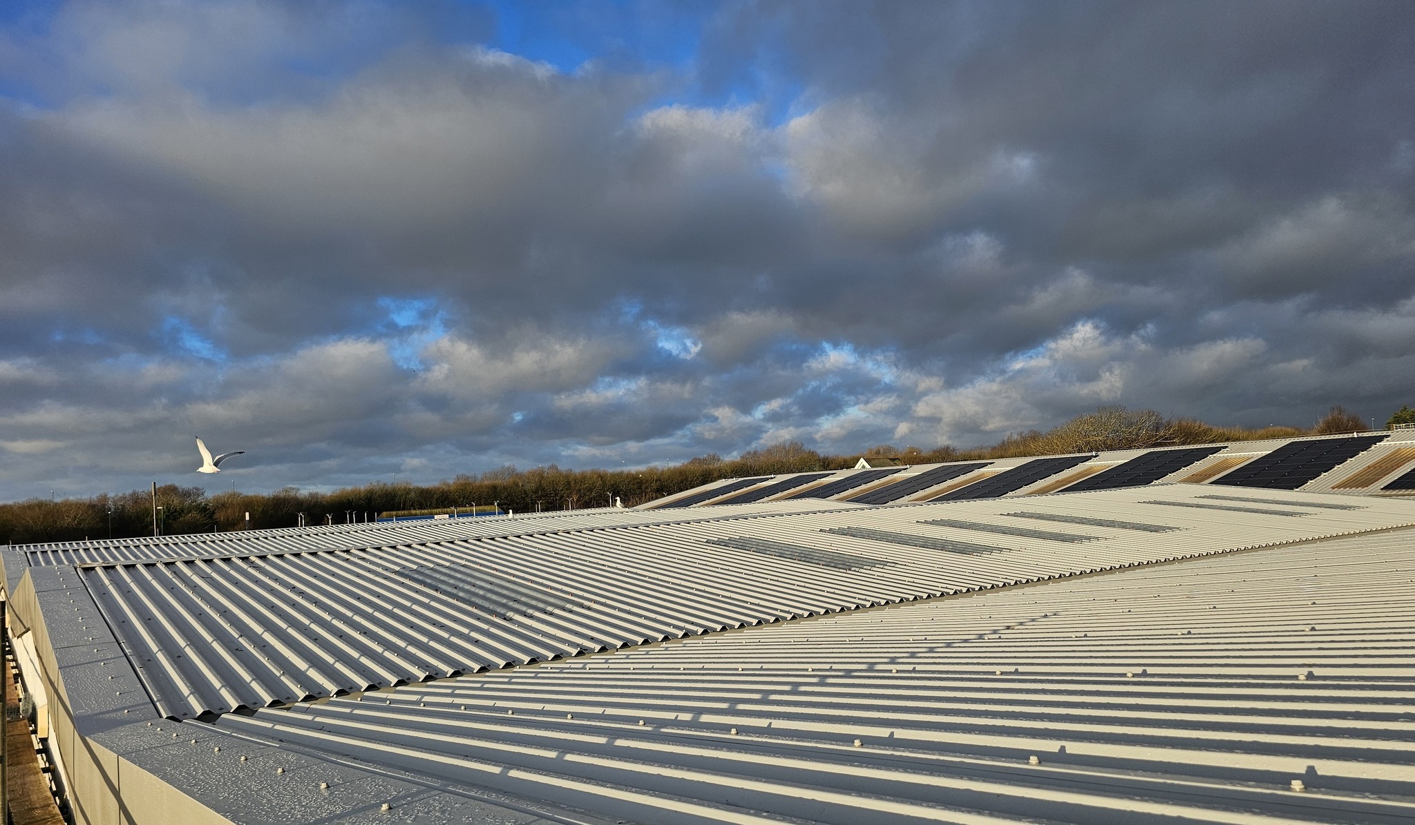 Over-roofing for a warehouse and factory roof in Littlehampton, West Sussex